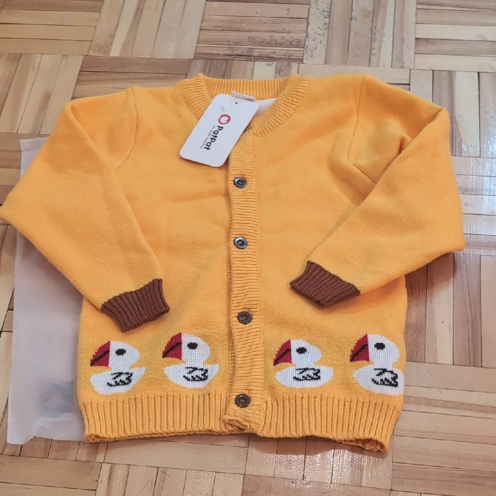Patpat Kids Cardigan Nwt with Ducks Design Size 3-4